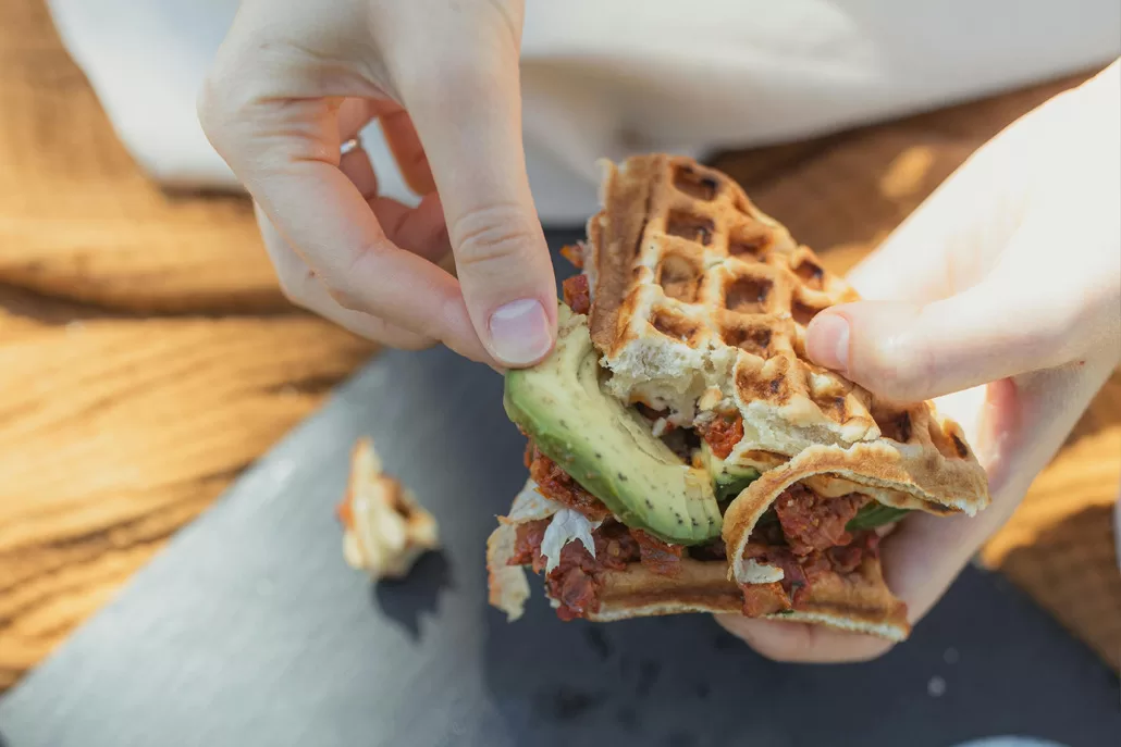 waffle canapes