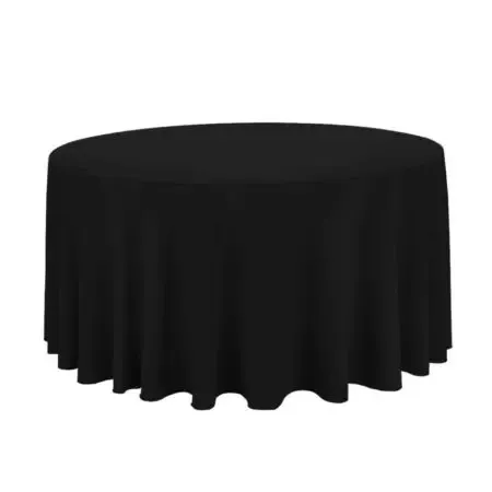 120 Inch Round Black Linen Rental | Austin\'s Elite Events