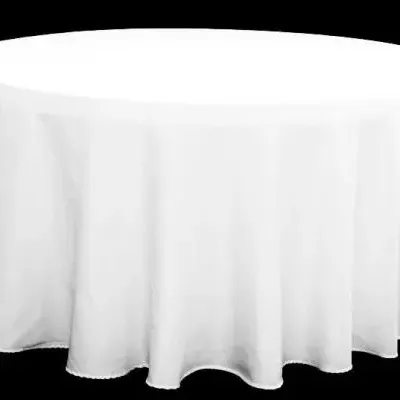 120 Inch Round White Linen Rental | Austin\'s Elite Events